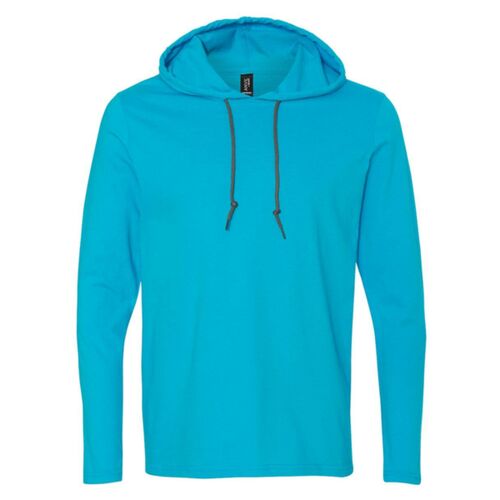 Unisex Softstyle® Lightweight Hooded Long Sleeve T-Shirt Thumbnail