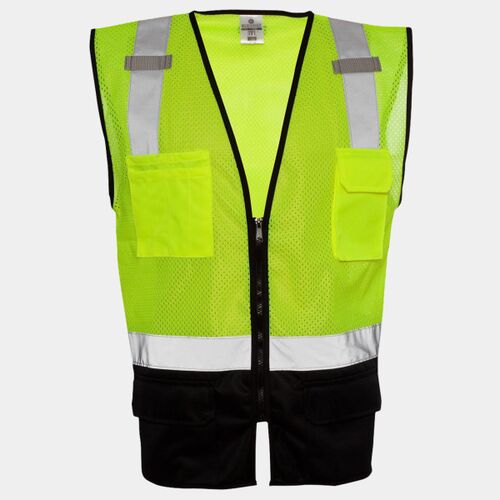Unisex Black Bottom Mesh Class 2 Vest Thumbnail