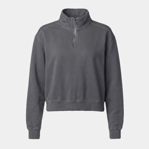 Women's Garment-Dyed Mid-Length Quarter-Zip Sweatshirt Thumbnail