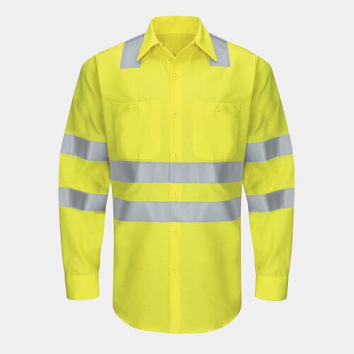 Men's Tall Enhanced & Hi-Visibility Long Sleeve Work Shirt Thumbnail