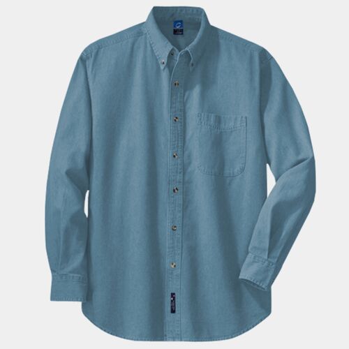 Port & Company Long Sleeve Value Denim Shirt SP10 Long Sleeve Value Denim Shirt Thumbnail