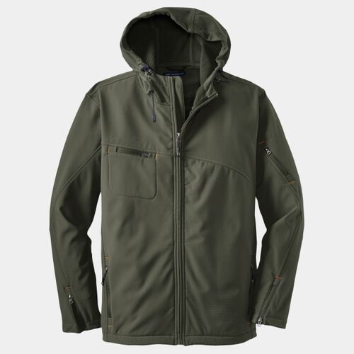 Port Authority Textured Hooded Soft Shell Jacket J706 Textured Hooded Soft Shell Jacket Thumbnail
