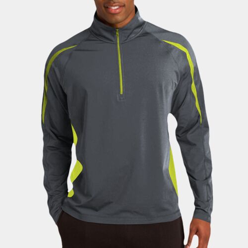 Sport Tek Sport Wick ® Stretch 1/2 Zip Colorblock Pullover ST851 Sport Wick ® Stretch 1/2 Zip Colorblock Pullover Thumbnail