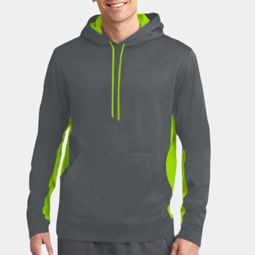 Sport Tek Sport Wick ® Fleece Colorblock Hooded Pullover ST235 Sport Wick ® Fleece Colorblock Hooded Pullover Thumbnail
