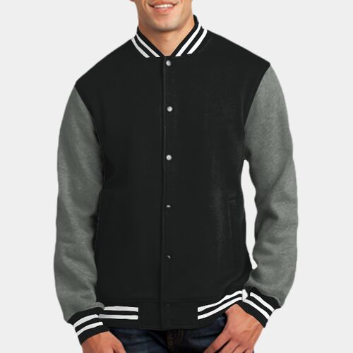 Sport Tek Fleece Letterman Jacket ST270 Fleece Letterman Jacket Thumbnail