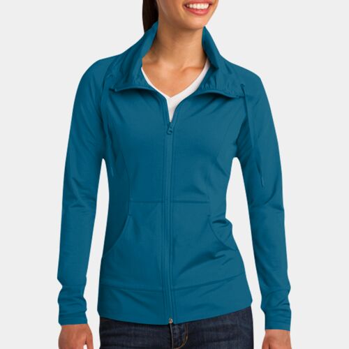 Sport Tek Ladies Sport Wick ® Stretch Full Zip Jacket LST852 Ladies Sport Wick ® Stretch Full Zip Jacket Thumbnail