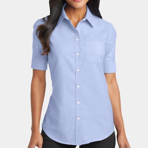 Port Authority Ladies Short Sleeve SuperPro  Oxford Shirt L659 Ladies Short Sleeve SuperPro  Oxford Shirt Thumbnail